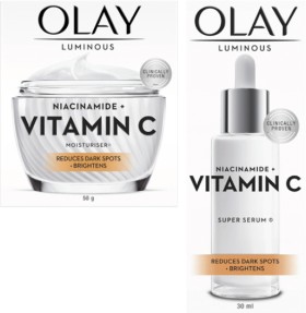 Olay+Luminous+Niacinamide+%2B+Vitamin+C+Moisturiser+50g+or+Serum+30mL