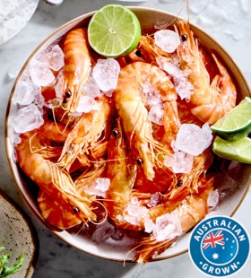 Coles-Australian-Thawed-Cooked-Extra-Large-Black-Tiger-Prawns on sale