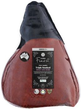 Coles-Finest-Free-Range-Triple-Smoked-Half-Leg-Ham on sale