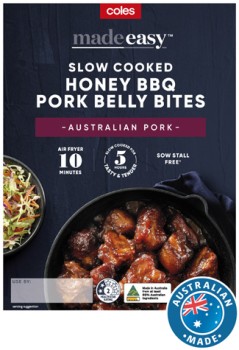 Coles-Made-Easy-Slow-Cooked-Pork-Belly-Bites-in-BBQ-Honey-500g on sale