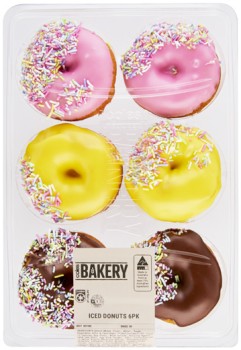 Coles-Bakery-Iced-Donuts-6-Pack on sale