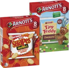 Arnotts-Multipack-Shapes-or-Tiny-Teddy-Biscuits-200g on sale