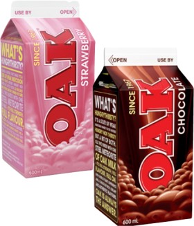 Oak-Flavoured-Milk-600mL on sale