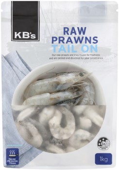 KBs-Raw-Prawns-Tail-On-1kg on sale