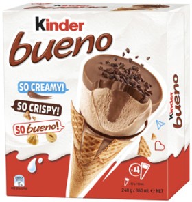 Kinder+Bueno+Frozen+Dessert+Cones+4+Pack+254g