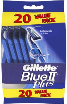 Gillette+Blue+II+Plus+Disposable+Razors+20+Pack