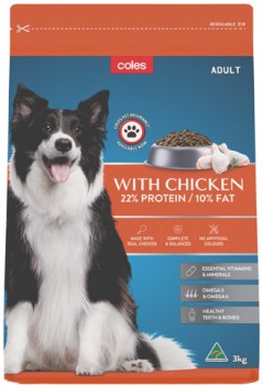 Coles-Dry-Dog-Food-3kg on sale