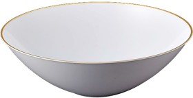 NEW-Bowl-White-Gold-Rim-270mm-Ea on sale