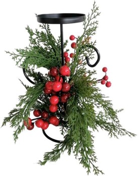 NEW-Festive-Folly-Single-Candle-Holder-25cm-Ea on sale