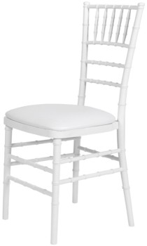 NEW+Chair+White+Tiffany+with+Cushion+HIRE%2A+EA