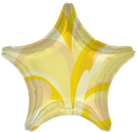 NEW-Balloon-Foil-45cm-Star-Macro-Marble-Gold-Ea on sale