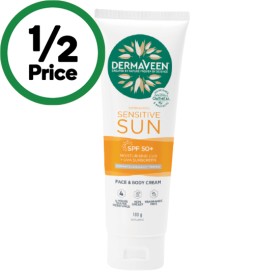 Dermaveen-Sensitive-Sun-SPF50-Face-Body-Cream-100g on sale