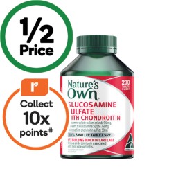 Natures-Own-Glucosamine-Sulfate-with-Chondroitin-Tablets-Pk-200 on sale