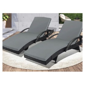 Livsip+2x+Outdoor+Wicker+Sun+Lounger