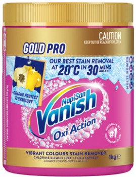 Vanish-NapiSan-Gold-Pro-Oxi-Action-Stain-Remover-1kg-Selected-Varieties on sale