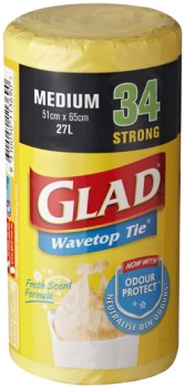 Glad+Wavetop+Tie+or+To+Be+Green+Tidy+Bags+20%E2%80%9134+Pack+Selected+Varieties