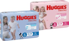 Huggies+Ultra+Dry%2C+Newborn+or+Infant+Nappies+30-54+Pack+Selected+Varieties