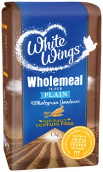 White-Wings-Wholemeal-Plain-Flour-or-Self-Raising-Flour-1kg on sale