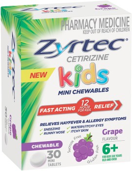 Zyrtec+Kids+Chewable+Grape+Tablets+30