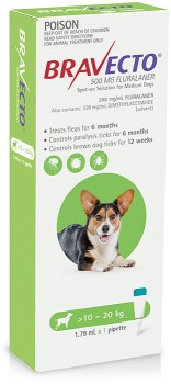 Bravecto-Dog-Spot-on-10-20kg-1-Pack on sale