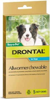 Drontal-Dog-10kg-Chews-5-Pack on sale