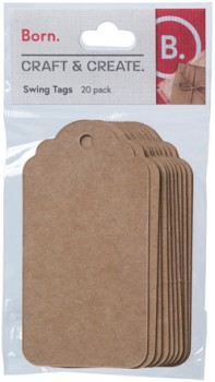 Born-Swing-Tags-Pack-20-Kraft on sale