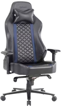 Typhoon+Prime+PU+Leather+Gaming+Chair+-+Blue