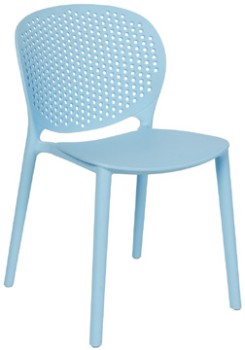 NEW+Kadink+Lattice+Back+Stacking+Chair+-+Blue