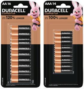 Duracell+Coppertop+Batteries+AA+16+Pack+or+AAA+14+Pack