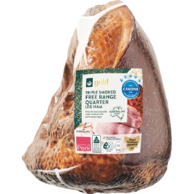 Woolworths+Gold+Triple+Smoked+Free+Range+Quarter+Leg+Ham