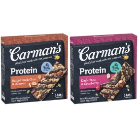 Carman%26rsquo%3Bs+Protein+Bars+150-200g+Pk+5