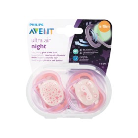 Avent+Soother+Night+6-18+Months+Pk+2