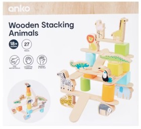 27+Piece+Wooden+Stacking+Animals