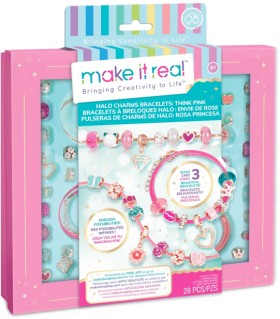 28+Piece+Make+It+Real+Halo+Charms+Bracelets%3A+Think+Pink+Kit