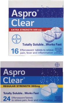 Aspro+Clear+Aspirin+Soluble+Tablets%2C+Assorted+Varieties