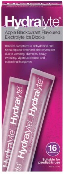 Hydralyte+Apple+Blackcurrant+Flavour+Electrolyte+Ice+Blocks+16+Pack