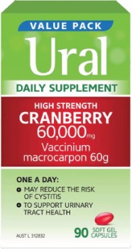 Ural+High+Strength+Cranberry+60000mg+90+Capsules