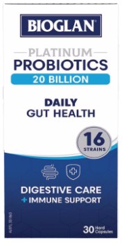 Bioglan+Platinum+Probiotics+20+Billion+Daily+Gut+Health+30+Capsules