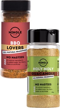 Mingle+Seasoning+Blend+BBQ+Lovers+50g+or+Holy+Moly+Not+Just+for+Guacamole+45g