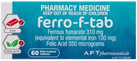 Ferro-F+Tab+Iron+%26amp%3B+Folic+Acid+60+Tablets