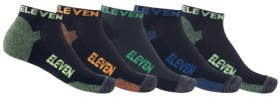 ELEVEN+Bamboo+Ankle+Socks+5-Pack+-+Black%2FMulti