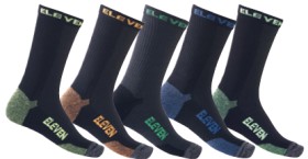 ELEVEN+Bamboo+Crew+Socks+5+Pack+-+Black%2FMulti