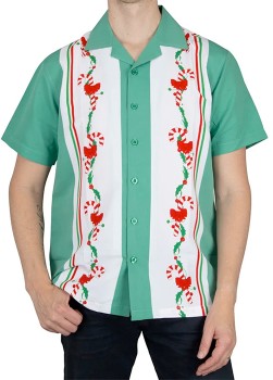 Charlie-Sheen-Retro-Xmas-Bowling-Shirt on sale