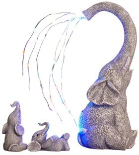 Solar+Elephant+with+Fairy+Light+Set+of+3