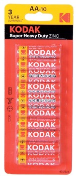 Kodak+Batteries+AA+Heavy+Duty+10+Pack