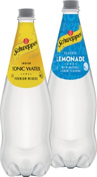 Schweppes+Mixers%2C+Soft+Drinks+or+Natural+Mineral+Water+1.1+Litre+Selected+Varieties