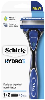 Schick+Hydro+5+Razor+Kit+with+2+Refill+Blades+1+Pack