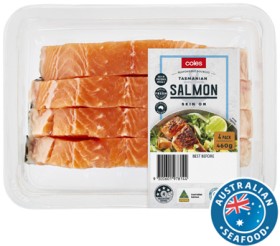 Coles+Tasmanian+Salmon+Portions+Skin+On+4+Pack+460g