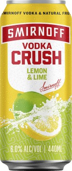 NEW+Smirnoff+Crush+Lemon+Lime+Cans+440mL