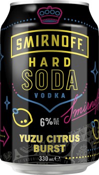 Smirnoff+Hard+Soda+Yuzu+Citrus+Burst+6%25+Cans+330mL